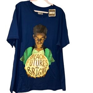New Target men black history month blue Tshirt 3X “Black Futures are Bright”